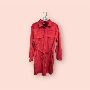 Pink Suede Dress with Flaw